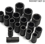 Neiko 02409A 3/4" Drive Deep Impact Socket Set, 22 Piece | Includes Ratchet &amp; Bar Drivers | SAE (7/8" - 2") | Cr-Mo Steel
