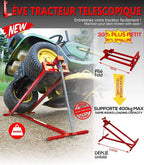 VOUNOT Ride on Mower Jack Lift, Telescopic Maintenance Jack for Lawn mowers and Garden Tractors, Weight Capacity 400kg, Red