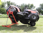 VOUNOT Ride on Mower Jack Lift, Telescopic Maintenance Jack for Lawn mowers and Garden Tractors, Weight Capacity 400kg, Red