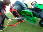 VOUNOT Ride on Mower Jack Lift, Telescopic Maintenance Jack for Lawn mowers and Garden Tractors, Weight Capacity 400kg, Red