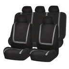 Upgrade Your Car Interior Comfort: 5-Seat Universal Car Seat Cover Set - Soft &amp; Breathable Polyester Fabric