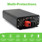 7000W 5000W 4000W Car Power Inverter Converter Pure Sine Wave Inverter Power DC 12V To AC 110V 50HZ Power Bank Converter With LCD Display