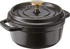 Staub Cast Iron 0.5-qt Round Cocotte - Matte Black, Made in France