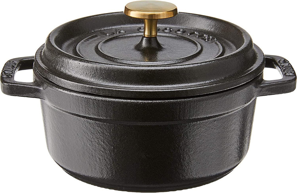 Staub Cast Iron 0.5-qt Round Cocotte - Matte Black, Made in France