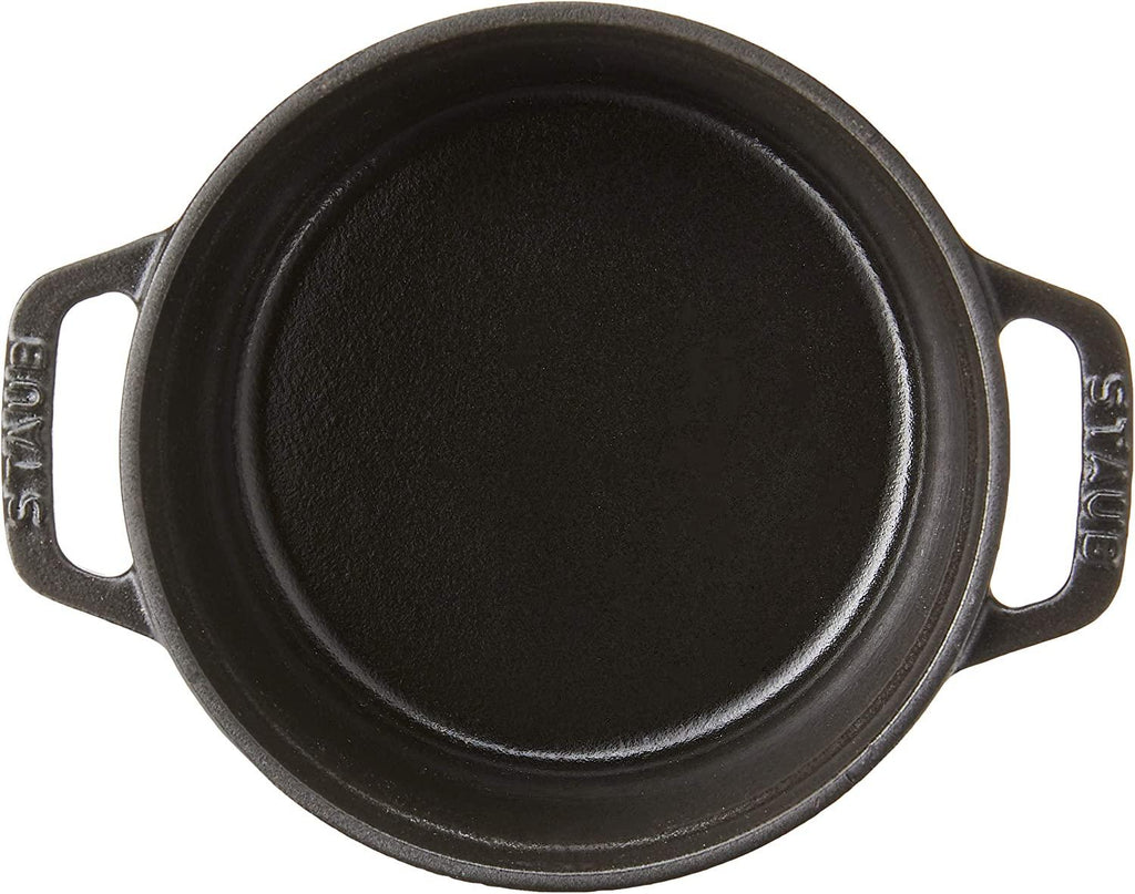 Staub Cast Iron 0.5-qt Round Cocotte - Matte Black, Made in France