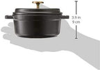 Staub Cast Iron 0.5-qt Round Cocotte - Matte Black, Made in France