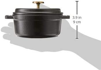 Staub Cast Iron 0.5-qt Round Cocotte - Matte Black, Made in France