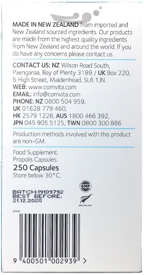 Comvita Propolis PFL30 Capsules, 250 Count (Pack of 2)