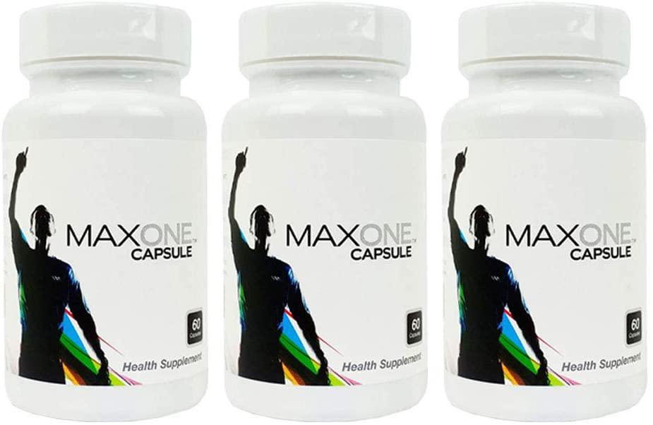 3 Bottles Max One Supplement with Focused Riboceine Fomula Promotes Optimal Level of Glutathione (60 vege Capsules per Bottle)