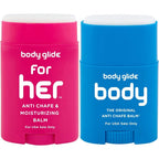 BodyGlide For Her Anti Chafe Balm1.5oz: anti chafing stick with added emollients. Prevent rubbing leading to chafing, raw skin, and irritation &amp; body glide Original Anti-Chafe Balm