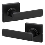 BrSquare Matte Black Hall/Closet Door Lever Featuring Microban
