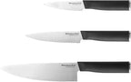 KitchenAid Classic Chef Knife Set, 3-Piece, Black