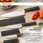 KitchenAid Classic Chef Knife Set, 3-Piece, Black