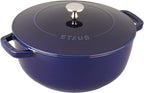 Staub Cast Iron 3.75-qt Essential French Oven - Dark Blue, Made in France