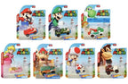Hot Wheels 1/64 Super Mario Character Cars Set of 7 Collectible Die Cast Toy Car Models