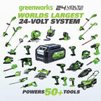 Greenworks G-MAX 40V 16'' Cordless Lawn Mower with 4Ah Battery - 25322 Model & 12-Inch 24V Cordless String Trimmer/Edger, 2.0 AH Battery Included 21342