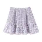 stripe floral print top and skirt set