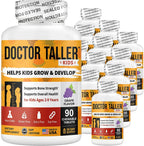 Doctor Taller Kids - Supplement Kids with Multivitamins and Multiminerals for Optimal Health - for Kids Ages 2 to 9 - Grape Flavor - 90 Vegan Chewable Tablets (Pack of 12)