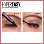 Maybelline Lash Sensational Sky High Washable Mascara + Hyper Easy Liquid Eyeliner Makeup Bundle, Includes 1 Mascara in Blackest Black and 1 Eyeliner in Pitch Black