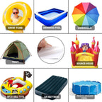 5 pack of tpu pool patch repair kit for air mattress, swimming pool, bounce house, tent, canvas, canopy, pool floats, tubes air bed and inflatable toys with 2 pieces of plastic deflate tubing