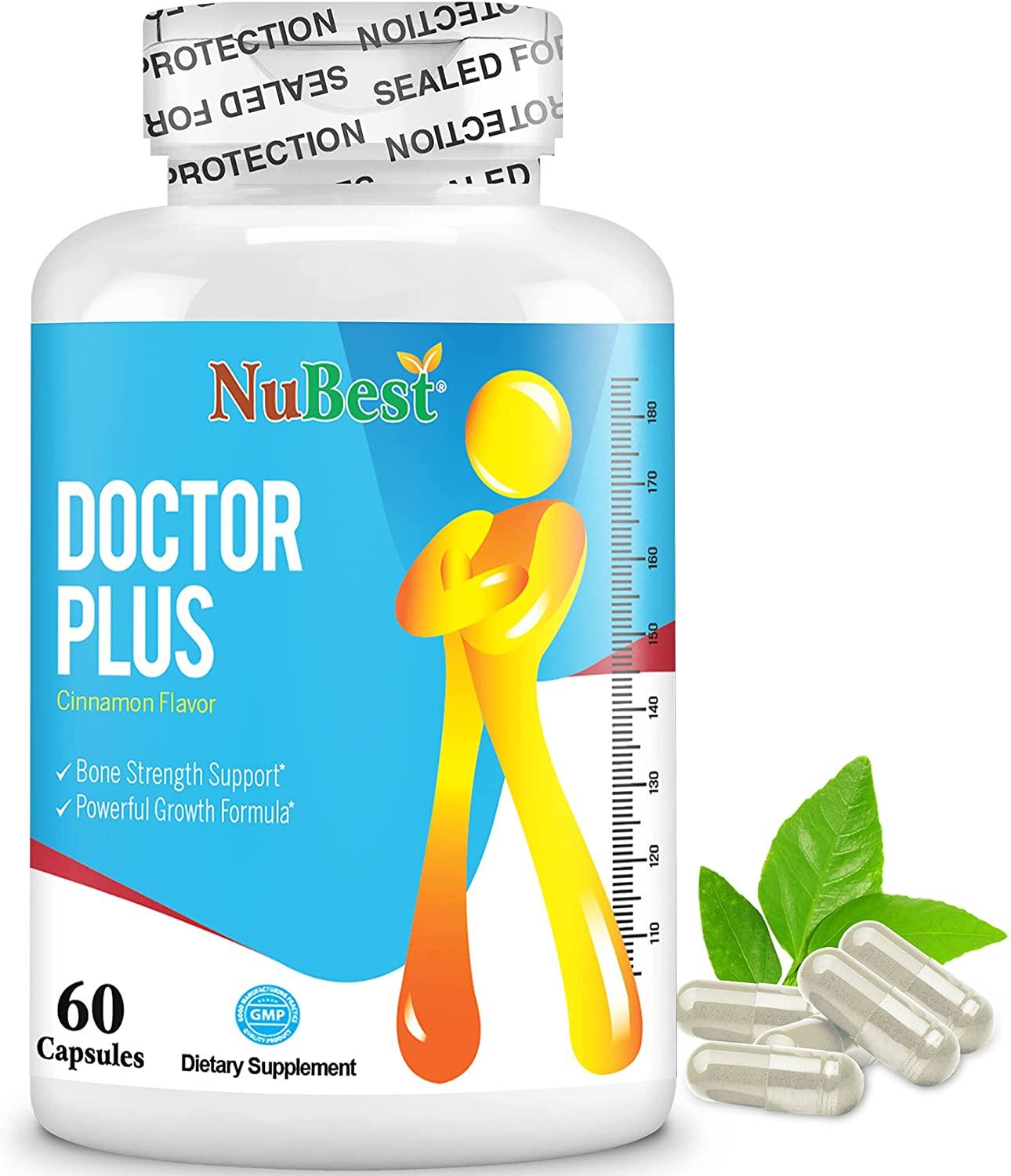 Doctor Plus - Powerful Growth Boost - Promotes Strong and Healthy Bones - Immunity Support - for Children (10+) and Teens - 60 Capsules (Pack of 12)