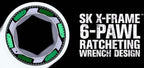6PT X-frame Fractional Combination Wrench Set 7 pcs