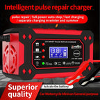 12V/6A Full Automatic Car Battery Charger Pulse Repair Charger For Car Truck Motorcycle Lawn Mower AGM/Gel Lead Acid Battery