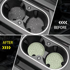 Car Cup Coaster [4 Pack] ME.FAN Silicone Car Coasters/Cup Mats - 2.75In Universal Non-Slip Recessed Car Interior Accessories - Car Cup Holder Insert Coasters Desert Sage