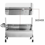 LarOutdoor BBQ Grill Roaster Spit Whole Chicken Lamb Pig Roast Roaster