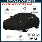 Premium 190T Car Cover: Durable, Waterproof, Sunscreen &amp; Anti-Scratch Protection!