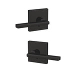 Custom Latitude Matte Black Collins Trim Dummy Door Lever (2-pack)