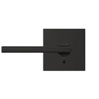 Custom Latitude Matte Black Collins Trim Dummy Door Lever (2-pack)