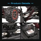 FMT 1:10 Scale High Speed 46km/h 4WD 2.4Ghz Remote Control Truck 9125, Radio Controlled Off-Road RC Car Monster Truck R/C RTR (Assorted Colors)