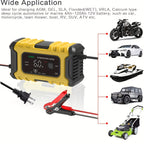 1pCar Battery Charger 12V 6A Smart Battery Trickle Charger Automatic Battery Maintainer Desulfator For Car Moto Lawn Mower Marine Lead Acid Batteries