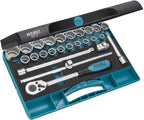 Hazet 900Z 1/2-Inch Socket Set - Black/Blue/Silver (25-Piece)