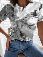 Womens Casual Fashion Apply Colours To A Drawing Top