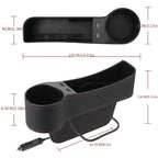 1PC Car StoraBox, Car Seat Gap Organizer Car Seat Clip Slot StoraBox Dual USB Charger Multifunctional Water Cup Holder StoraBox