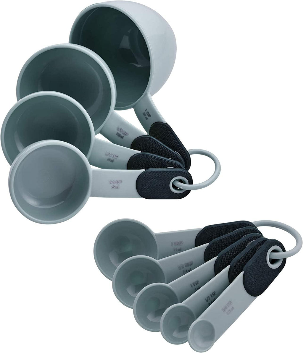 KitchenAid KE475OHGSA Classic Measuring Cups And Spoons Set, Set of 9, Gray