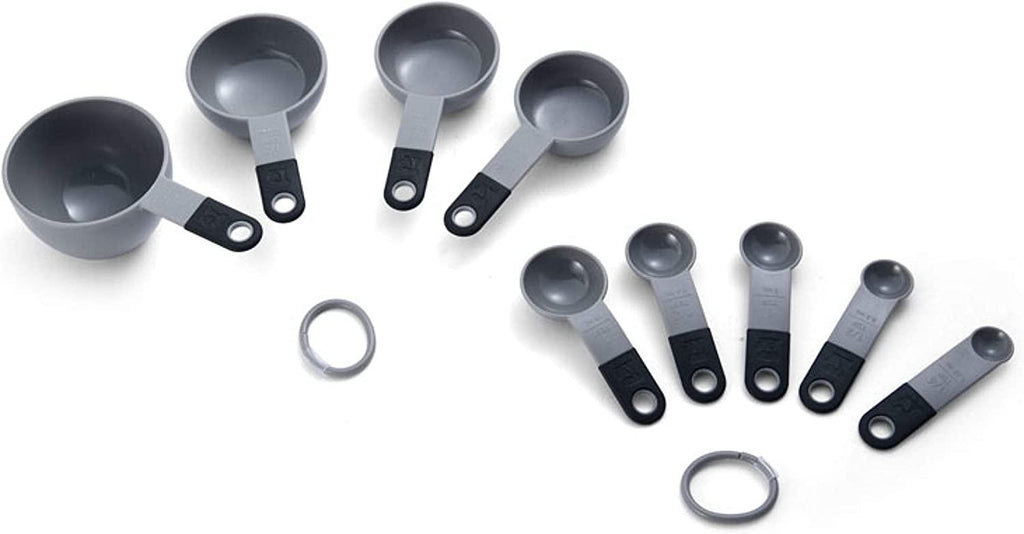 KitchenAid KE475OHGSA Classic Measuring Cups And Spoons Set, Set of 9, Gray