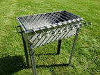 Heavy-duty Steel BBQ Grill / MANGAL 11 Ga (3mm) + 10 skewers