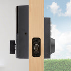SmartCode 913 Contemporary Matte Black Single Cylinder Electronic Deadbolt Featuring SmartKey Security
