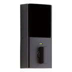 SmartCode 913 Contemporary Matte Black Single Cylinder Electronic Deadbolt Featuring SmartKey Security