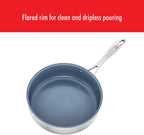 ZWILLING Spirit Ceramic Nonstick Saute Pan, 3-qt, 2-inch, Stainless Steel