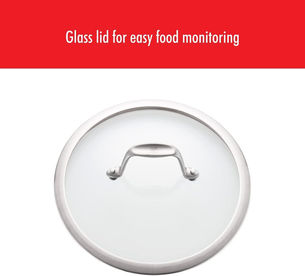 ZWILLING Spirit Ceramic Nonstick Saute Pan, 3-qt, 2-inch, Stainless Steel