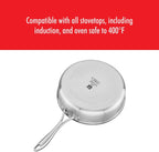 ZWILLING Spirit Ceramic Nonstick Saute Pan, 3-qt, 2-inch, Stainless Steel