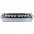 Commercial Gas LPG Grill 2800PA Outdoor BBQ Tabletop Cooker 8-Burner Smokeless