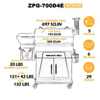ZPG-700D4E Pellet Grill BBQ Smoker Digital Control 697 sq. in.