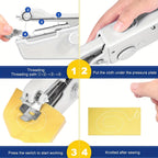 1pc Handheld Sewing Machine Mini Sewing Machines, Portable Sewing Machine  Handheld Stitch Tool For Fabric, Kids Cloth, Clothing (battery Not Included)