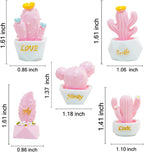 ZOSTLAND 5pcs Cute Car Air Vent Clip Decoration,Car Air Fresheners, Funny Car Vent Clip，Personalized Automotive Interior Decoration Accessories,Car Decor Gift for Women,Girl,Men (5pcs Cactus Pink)