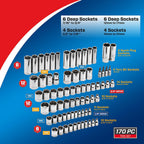 Crescent 170 Pc. General Purpose Tool Set - CTK170MPN